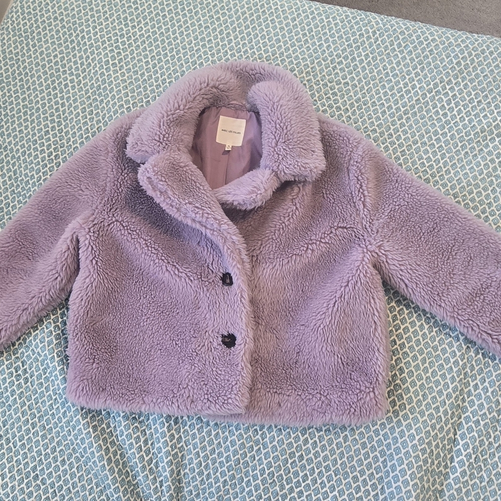 Avec Les Filles Lavender Fuzzy womens Jacket